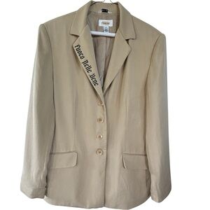 Pure Silk Womens SZ 12 Talbots Blazer Fuoco Nelle Vene Fire In The Veins Custom